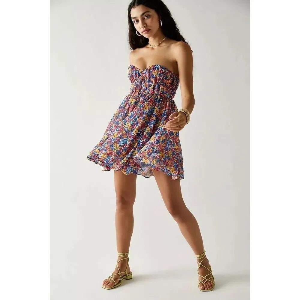 Free People For Love & Lemons Sasha Strapless Mini Dress